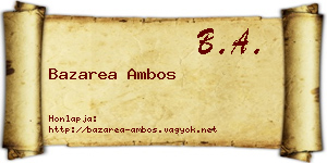 Bazarea Ambos névjegykártya
